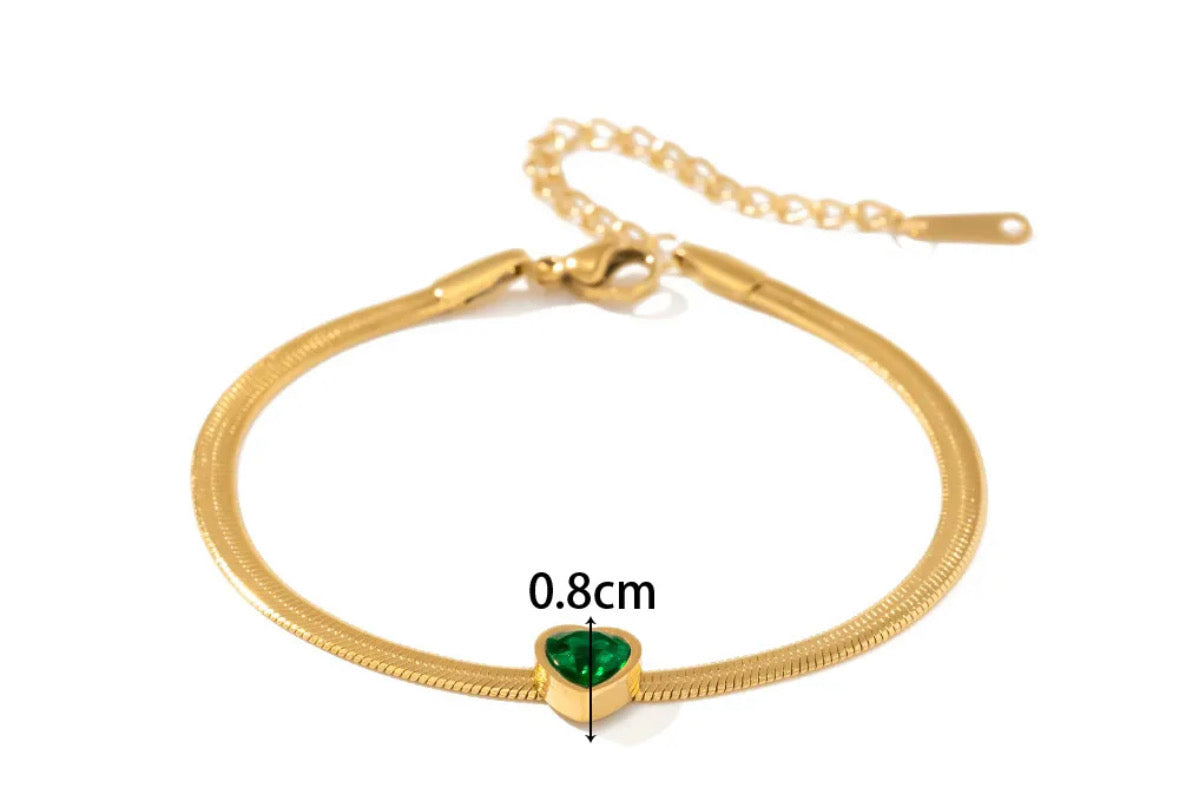 Heart snake bracelet