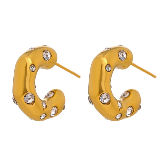 Fancy Hoop stud earrings