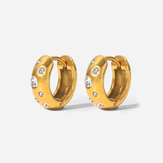 Cubic zirconia hoop earrings