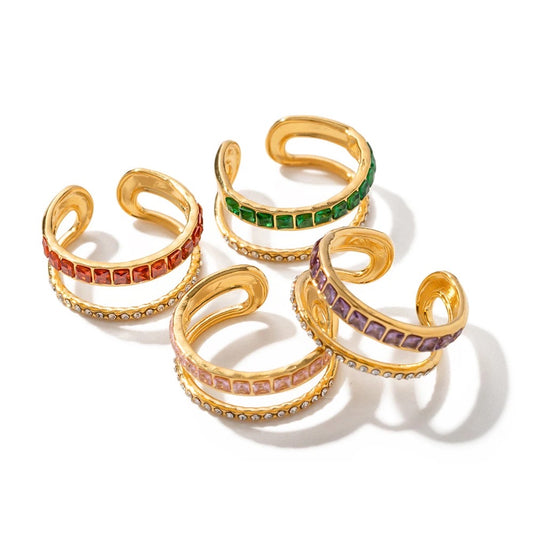 Double layer adjustable ring