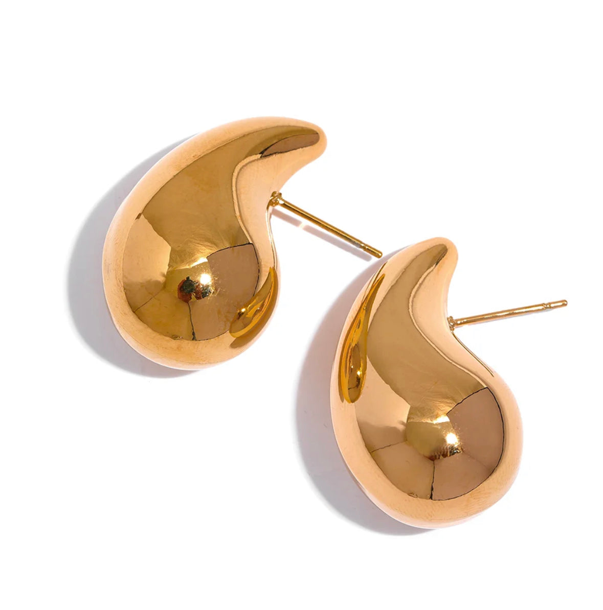 Chunky drop stud earring