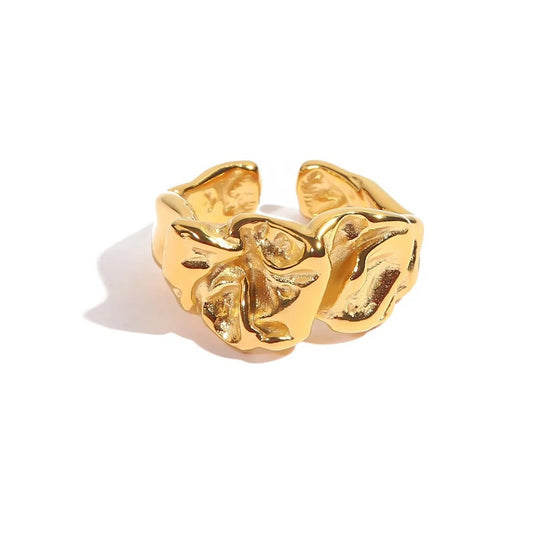 Classic irregular adjustable ring