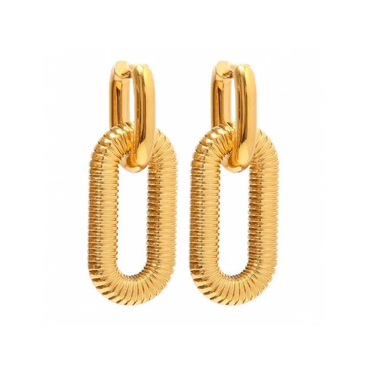 chain hoop earrings