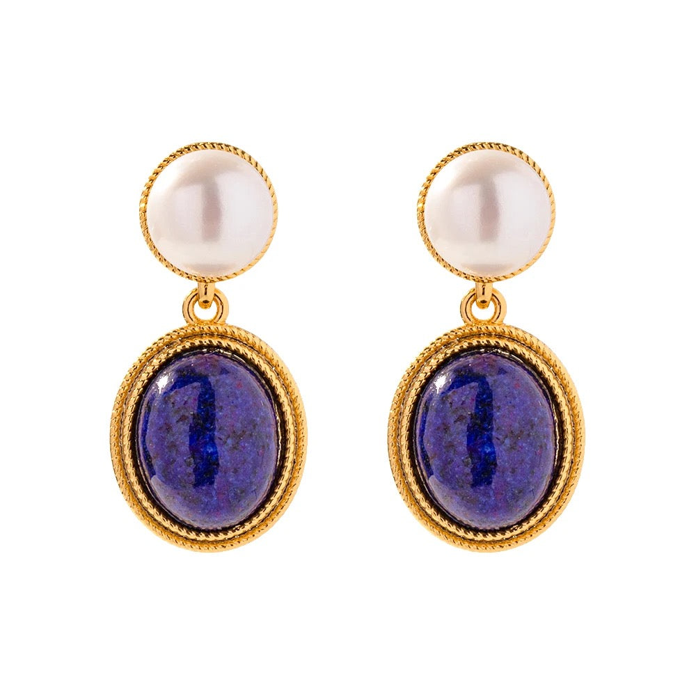 Elegant natural stone earrings