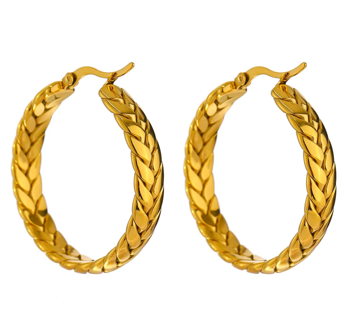Round hoop earrings