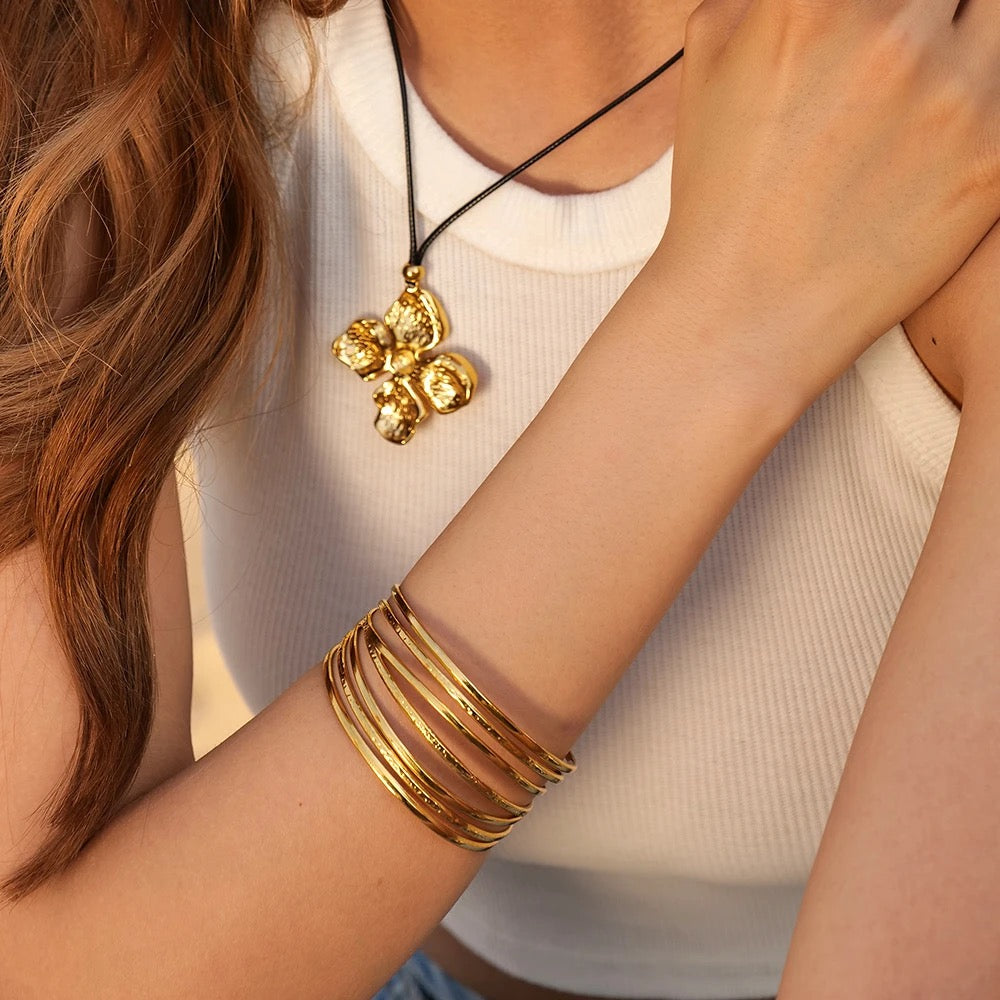 Multilayer elegant cuff bracelet