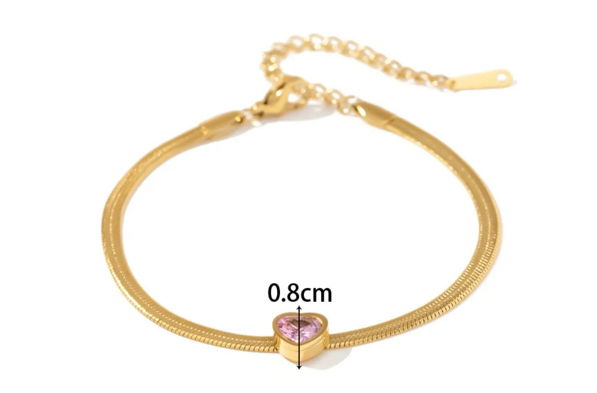 Heart snake bracelet