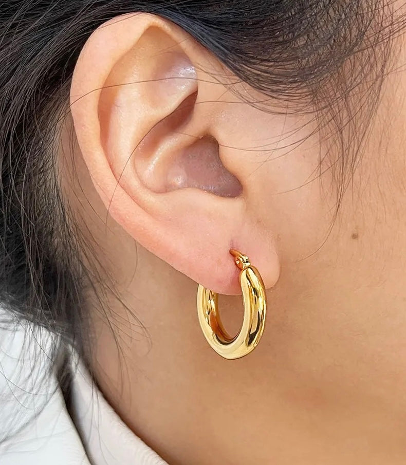 Gold hoop earrings