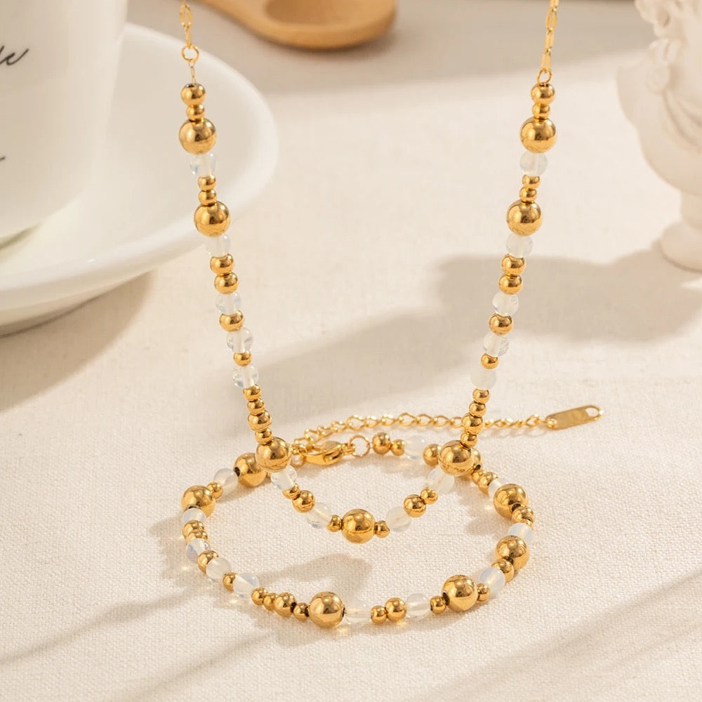 White gemstone bracelet