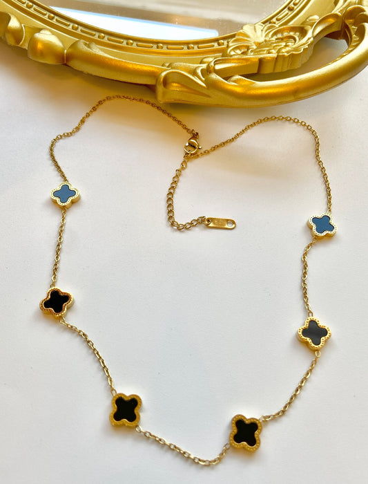 Black clover necklace