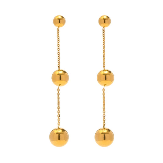 Bead long earring