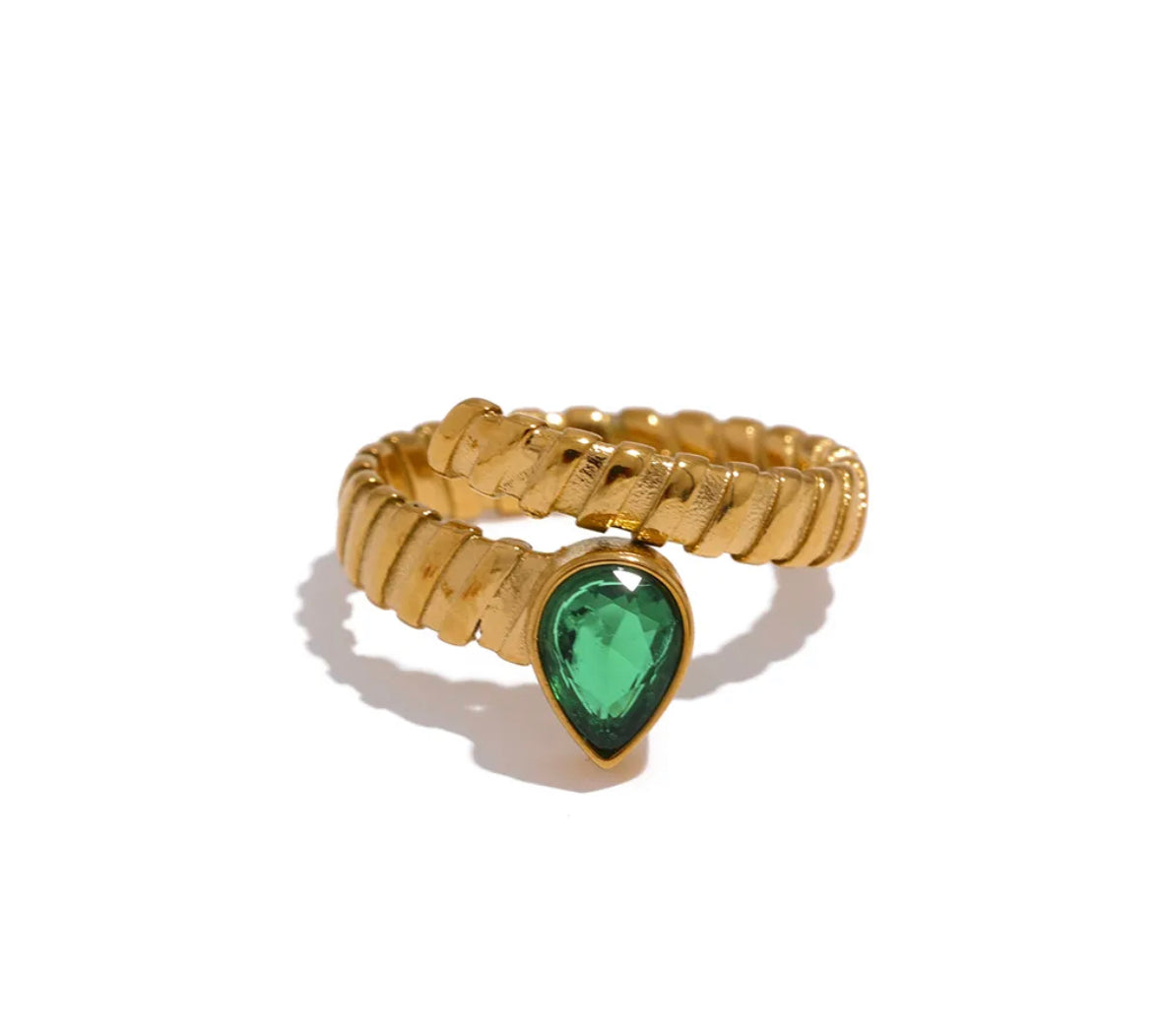 Twisted snake adjustable ring