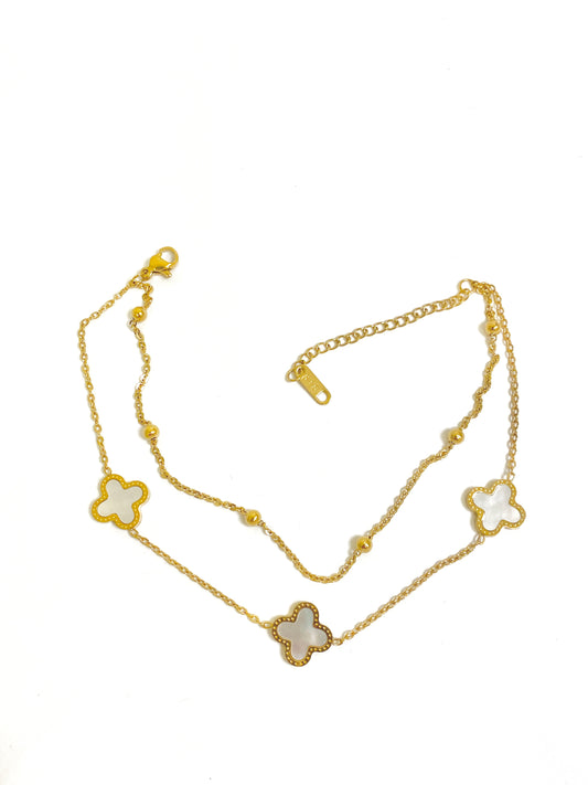 White clover anklet