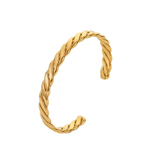 Cuban chain cuff bracelet