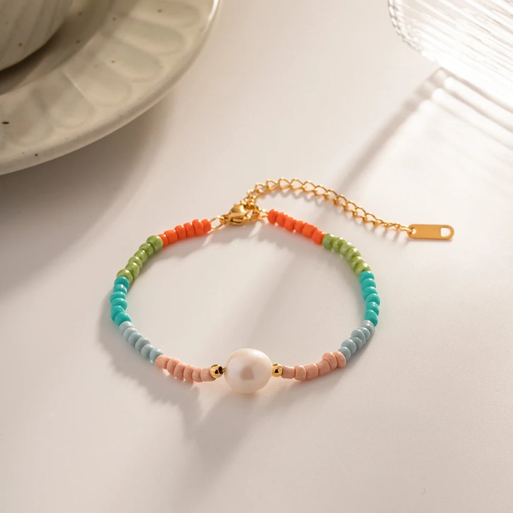 Bohemia colorful pearl bracelet