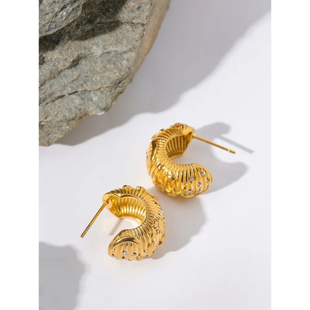 Star moon chunky hoop