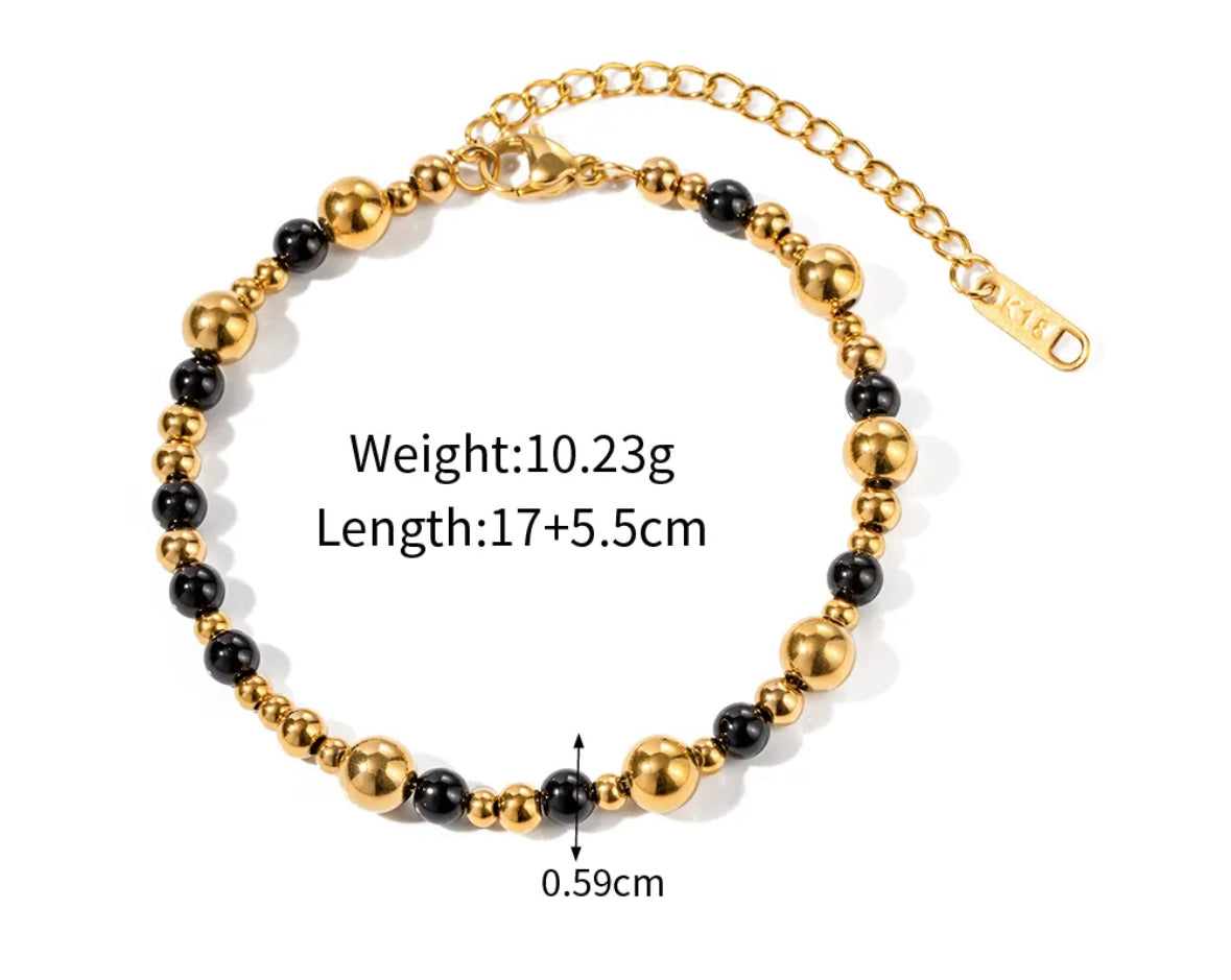 Black gemstone bracelet