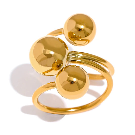 Balls multilayered adjustable ring