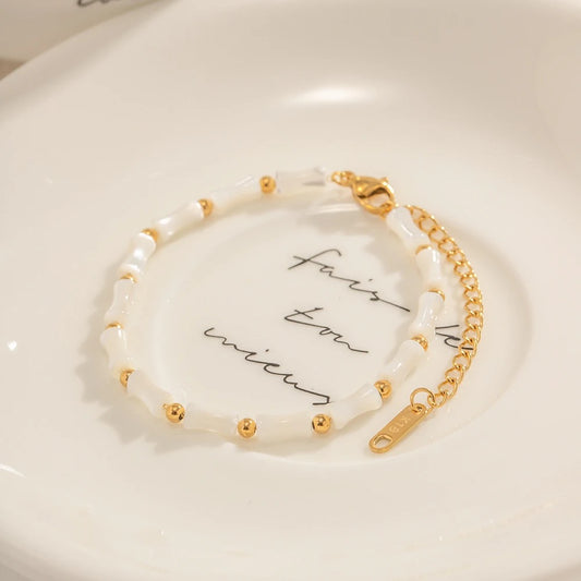 Shell bamboo bracelet