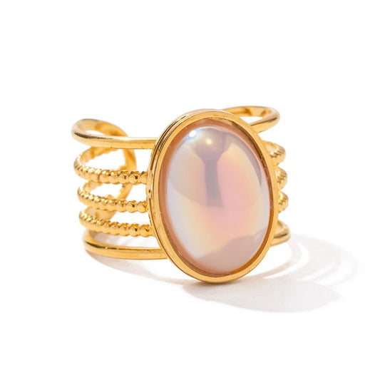 Pearl adjustable ring
