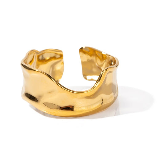 Wave irregular adjustable ring