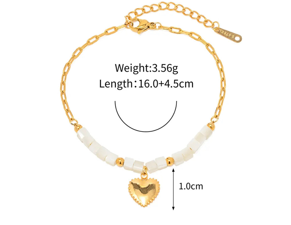White Heart bracelet