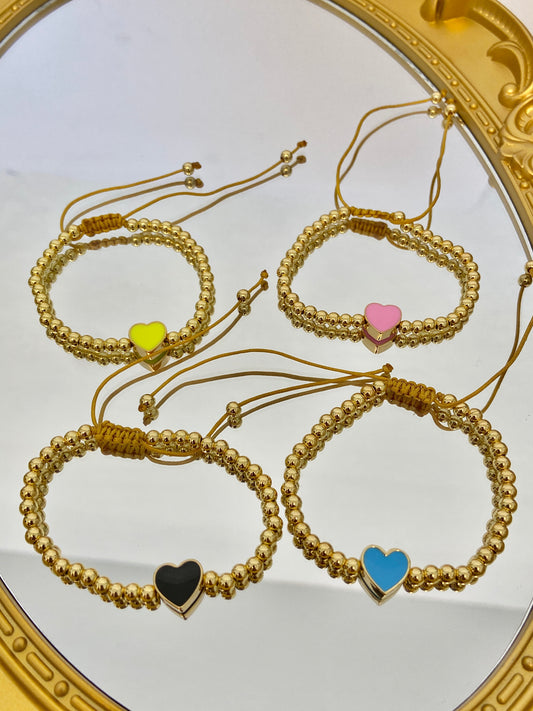 Heart beads bracelet