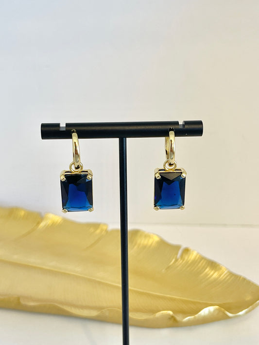 Blue stone earrings