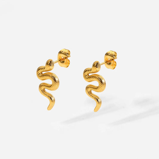 Twist snake stud earrings