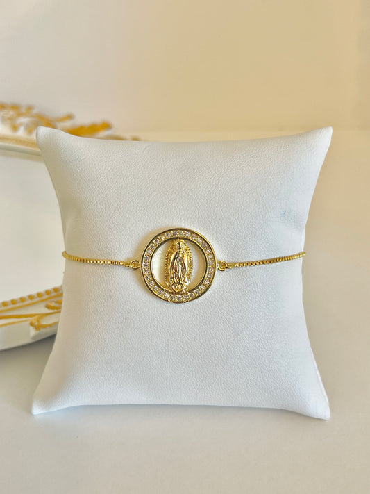 Round Virgen de Guadalupe bracelet