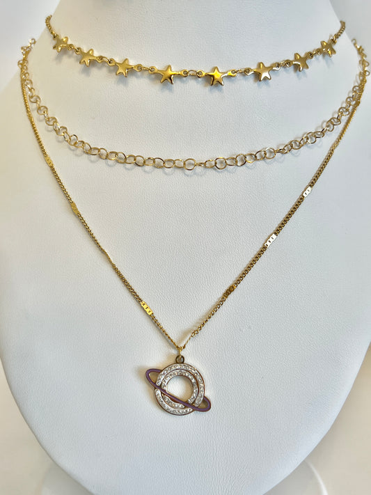 Planet multinecklace