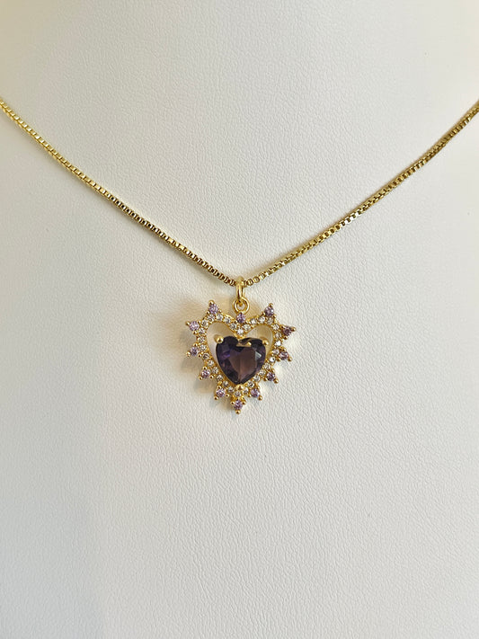Purple Heart necklace