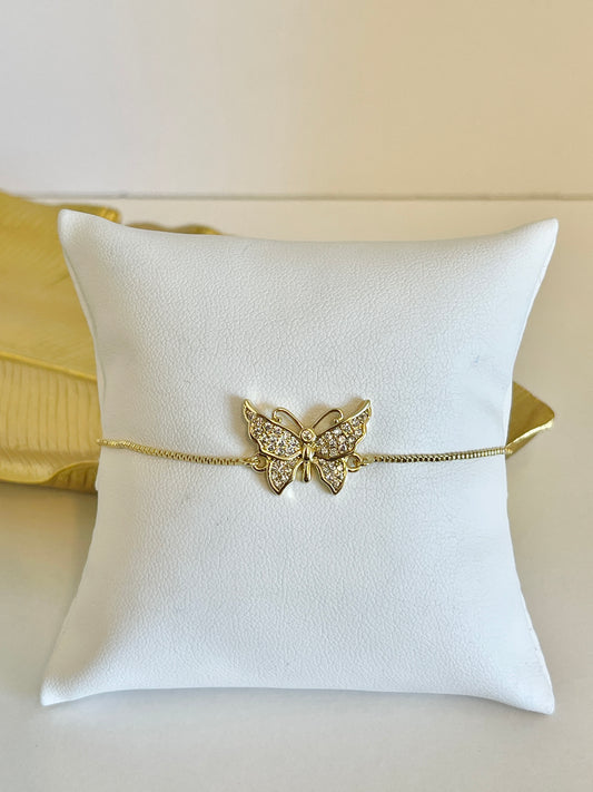 Butterfly adjustable bracelet