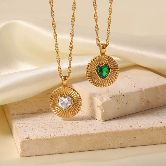 White heart necklace