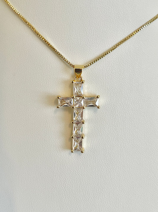Crystal cross necklace
