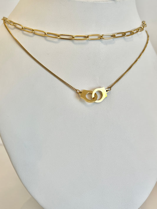 Paper clip  necklace