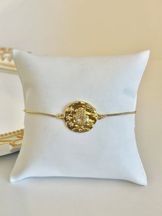 Star and hamsa bracelet