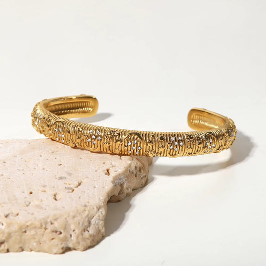 Stars, moon and sun cuff bracelet