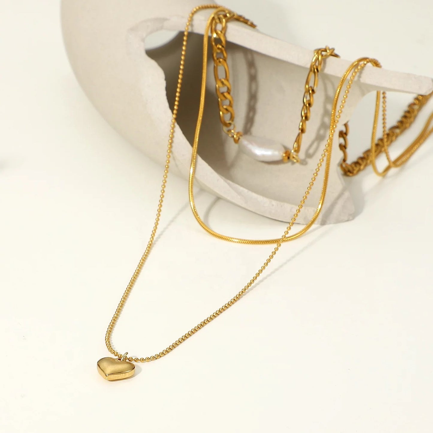 Freshwater Pearl hear necklace