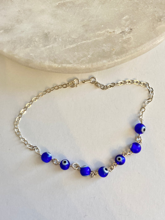 Evil eye anklet