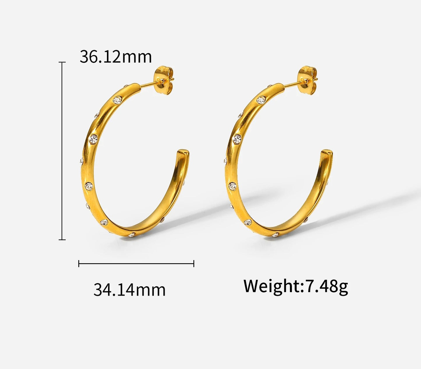 Large hoop earrings