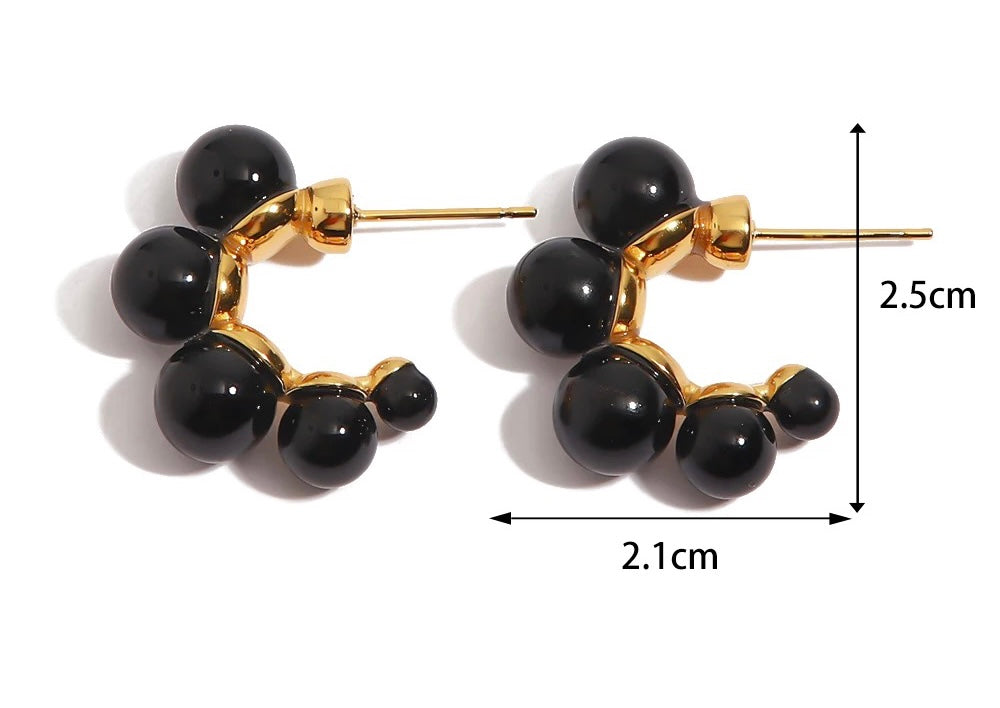 Elegant stud earrings / Natural stones