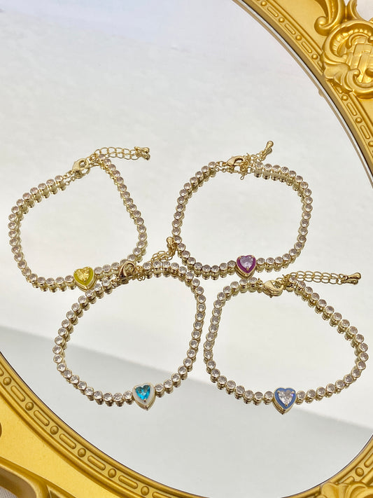 Fancy heart bracelet