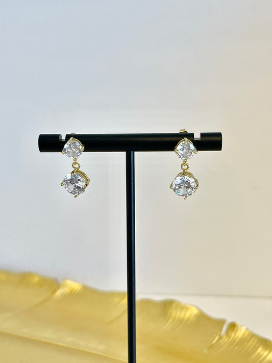 Cubic zirconia stud earrings