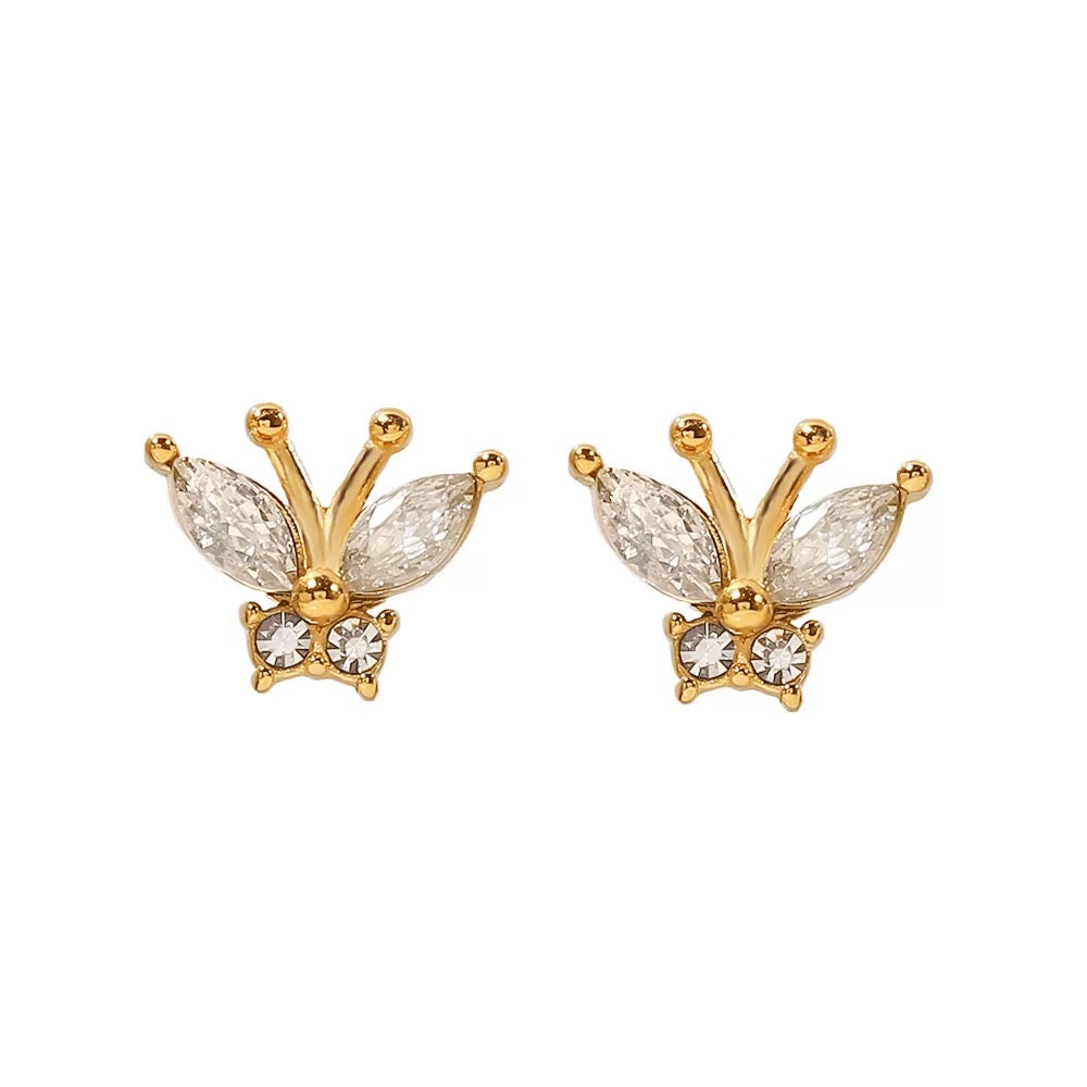 Butterfly stud earrings
