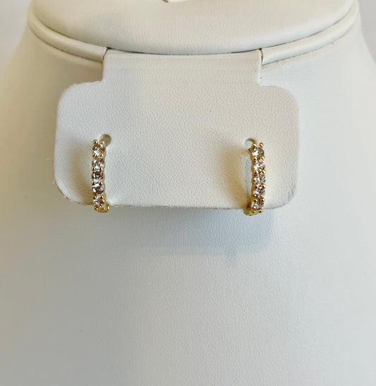 Small huggie earrings