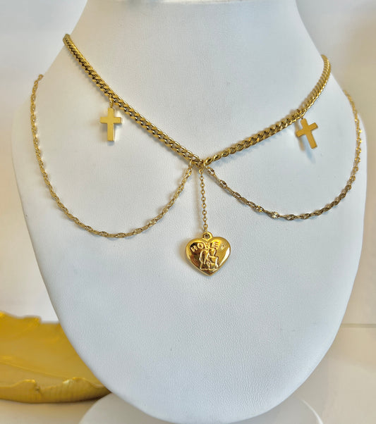 Double chain necklace