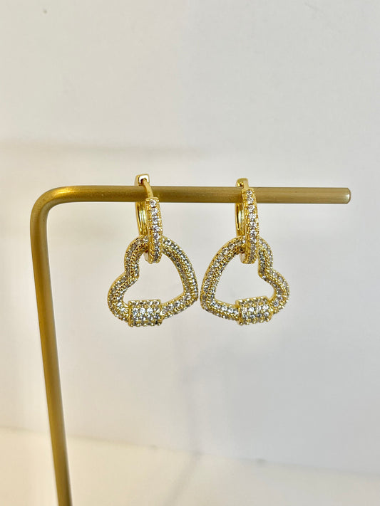 Heart Hoops Earrings
