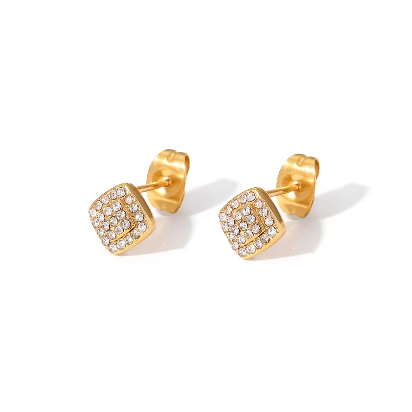 Square stud earrings
