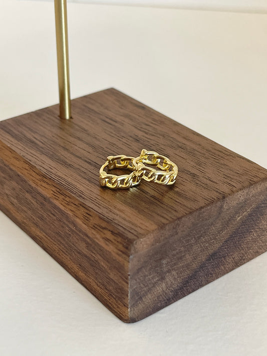 Chain huggie earrings